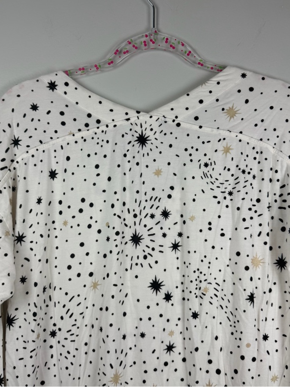 Soma Cool Nights Long Sleeve Nightgown, Stargazer Grand Medium Ivory Pajamas - Picture 11 of 12